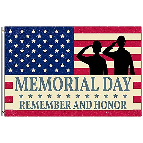 jiaxingdalin Soldado patriótico Militar Saludando a la Bandera Breeze etro Bandera Estadounidense de EE. UU. Banner Jardín Interior al Aire Libre Vacaciones