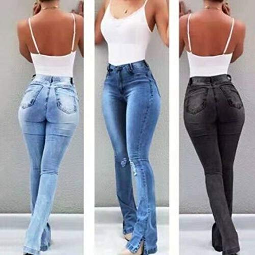 JIEHED Women’s Jeans, Women's Straight Jeans, Women High Waist Denim Jeans, Stretch Slim Bell Bottom Pants, Retro Flare Trousers Plus Size Shaping Straight Jeans for Women | Women’s Clothing