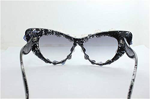 JINGHANLIANG Vidrio Protector Gafas De Playa Hecha A Mano De La Arcilla del Polímero De La Flor Waterdrop Gafas De Sol De Las Mujeres De Moda De Verano UV Protección del Gato Gafas (Color : As Shown)