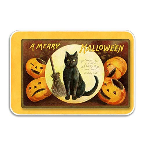 jingqi Welcome Doormat - Halloween Card, Non-Slip, Durable, Made Using Rubber Non Slip23.6(L) x 15.7(W)