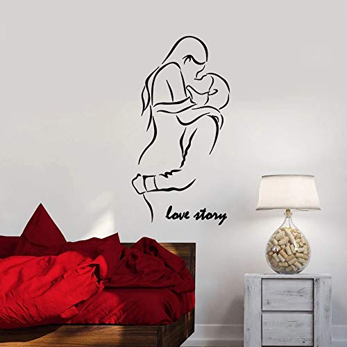 jiushivr Love S Pegatinas de Pared para Dormitorio Niño y niña Vinilo Tatuajes de Pared Decoración Café Decoración del hogar Accesorios para Sala de Estar 42x81cm