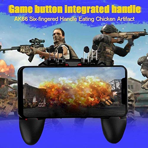 JJSFJH Controladores de PC Gamepads estándar Gamepad Seis dedo del botón móvil Controlador de juego de artefactos de juegos gratuitos for tecla de disparo Joystick Gamepad L1 R1 disparador de envío di