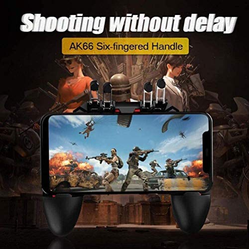 JJSFJH Controladores de PC Gamepads estándar Gamepad Seis dedo del botón móvil Controlador de juego de artefactos de juegos gratuitos for tecla de disparo Joystick Gamepad L1 R1 disparador de envío di