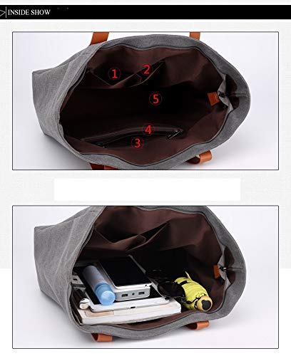 JOJ- Bolso de mano para mujer, 2 en 1, color azul Negro Talla única