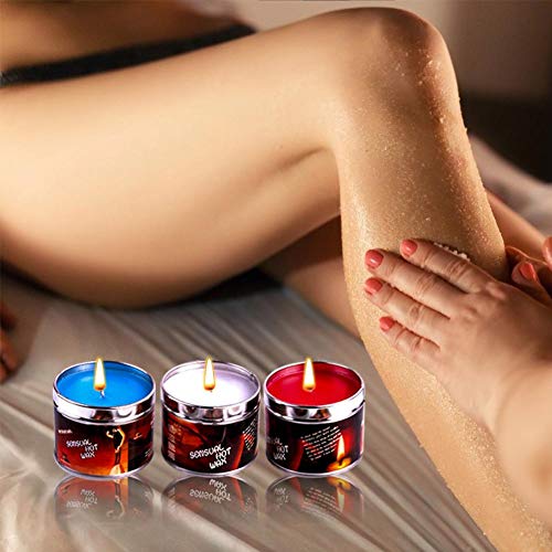 Joojun 3pcs Baja Temperatura Masaje Velas Perfumadas En Frasco，Vela Aromática Anti-Tabaco，Cera De Natural para Decoración Regalo Dormitorio Baño Cumpleaños Yoga Y Hogar Regalos De Mujer