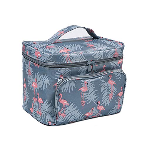 JooNeng - Bolsa de aseo de gran capacidad, para productos de maquillaje y cosméticos, ideal para viaje, con soporte para cepillos de dientes impermeable, neceser ideal para mujeres y niñas