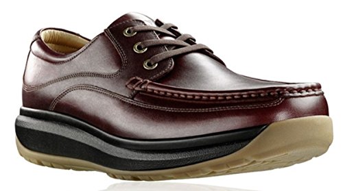 Joya - Zapatos de cordones de cuero para hombre, color marrón, talla 45