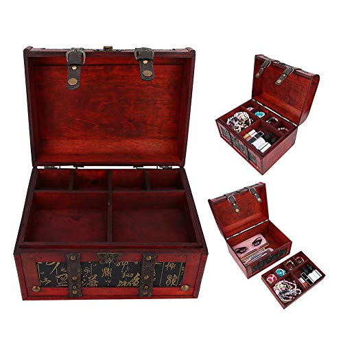 Joyero retro a prueba de polvo, organizador de la joyería, oficina para las mujeres caseras de las muchachas