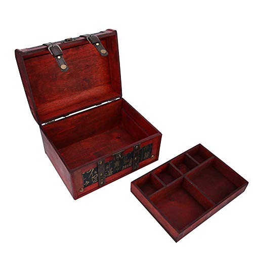 Joyero retro a prueba de polvo, organizador de la joyería, oficina para las mujeres caseras de las muchachas