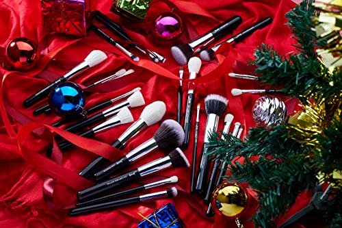 Juego 25 pzas. de brochas de maquillaje profesional de marca Jessup Base de maquillaje Belleza Cosmética Power Blushes pestañas Lápiz labial Cepillo de pelo natural-sintético