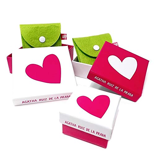 Juego Agatha Ruiz de la Prada reloj AGR220 rojo anaranjado pendientes plata Ley 925m perla - Modelo: AGR220