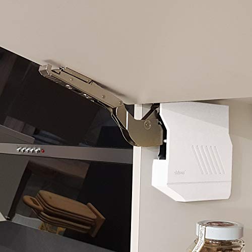 Juego BLUM AVENTOS HK-S Consolas Plegables 20K2C01.02 Acumulador / Factor de Potencia LF 400  1000 incl. Soporte Frontal para Frentes de Madera y Tapas Cubiertas / Seda Blanco