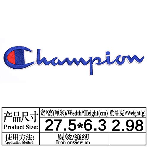 Juego de 13 parches termoadhesivos de campeón con logo deportivo bordado, para decoración de chaquetas, vaqueros, zapatos, mochilas, camisetas, varios tamaños