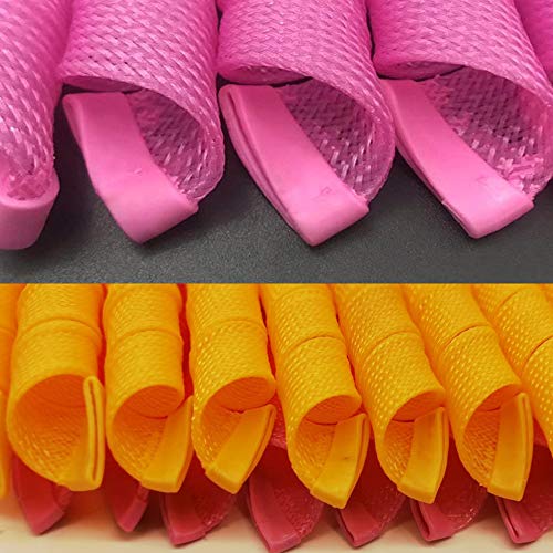 Juego de 18 rizadores de pelo mágicos en espiral y 2 ganchos de peinado, Magic Hair Curlers Spiral Curls Styling Kit, rizadores de pelo sin calor para cabello de menos de 45 cm