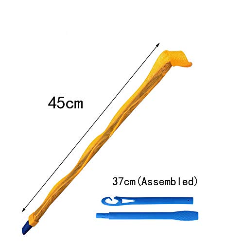 Juego de 18 rizadores de pelo mágicos en espiral y 2 ganchos de peinado, Magic Hair Curlers Spiral Curls Styling Kit, rizadores de pelo sin calor para cabello de menos de 45 cm