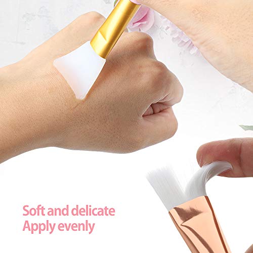 Juego de 9 brochas de maquillaje de limpieza facial con banda de pelo de gato y esponja, cepillo para mujeres y niñas, colorido