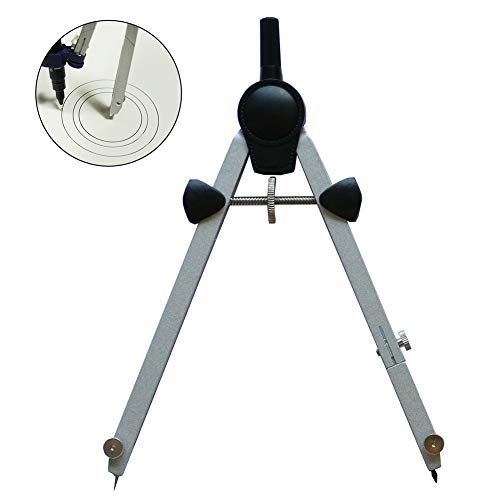 Juego de brújulas de resorte de dibujo de Koett con juego de ruedas azul claro con barra de extensión, adaptador universal y caja de plomo