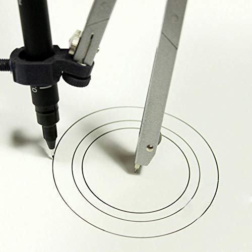 Juego de brújulas de resorte de dibujo de Koett con juego de ruedas azul claro con barra de extensión, adaptador universal y caja de plomo