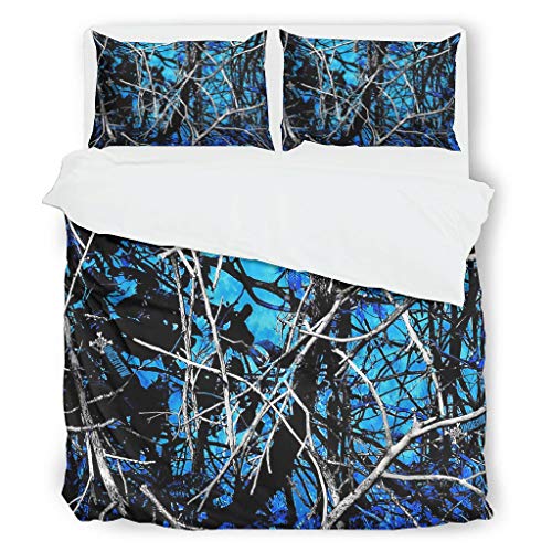 Juego de cama de edredón, camuflaje, camuflaje, estilo casero, colcha para dormitorio universitario y dormitorio, individual o queen o king