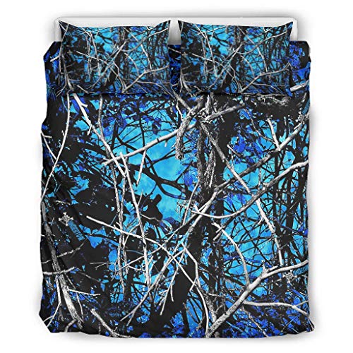 Juego de cama de edredón, camuflaje, camuflaje, estilo casero, colcha para dormitorio universitario y dormitorio, individual o queen o king