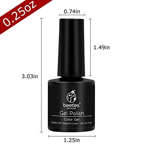 Juego de esmaltes de uñas de gel de Beetles Neon Orange Hot Pink Azul, Amarillo, Verde, Morado, 6 colores, kit de uñas de gel, 7,3 ml cada botella