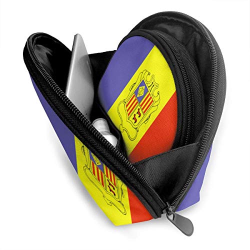 JUKIL Andorra Flag Bolsas portátiles Bolsa de Embrague Monedero Almacenamiento de Viaje cosmético