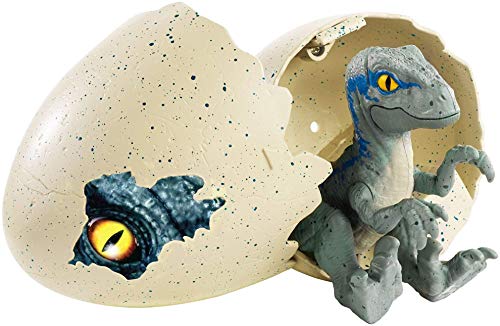 Jurassic World Dino recién nacido Velociraptor Blue, dinosaurio de juguete (Mattel FMB92)