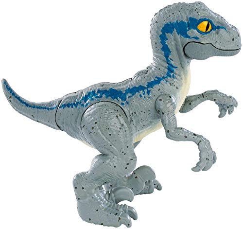 Jurassic World Dino recién nacido Velociraptor Blue, dinosaurio de juguete (Mattel FMB92)