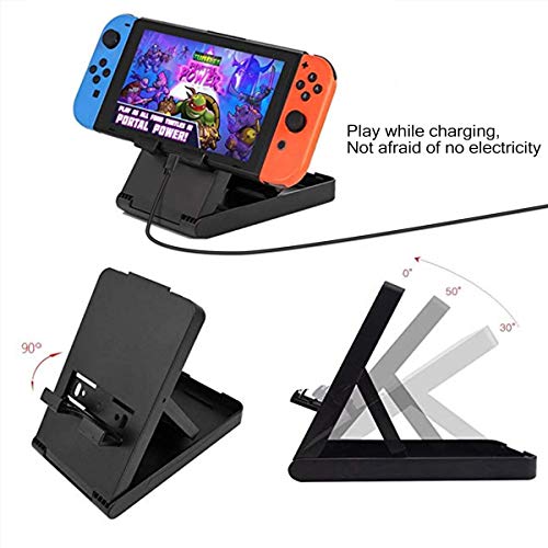 JUSONEY Kit de Accesorios Switch Compatible con Nintendo Switch: Incluye Funda con 20 Cartuchos de Juego / Funda con Tapa Transparente / 2 Piezas de Protector de Pantalla HD(Black)