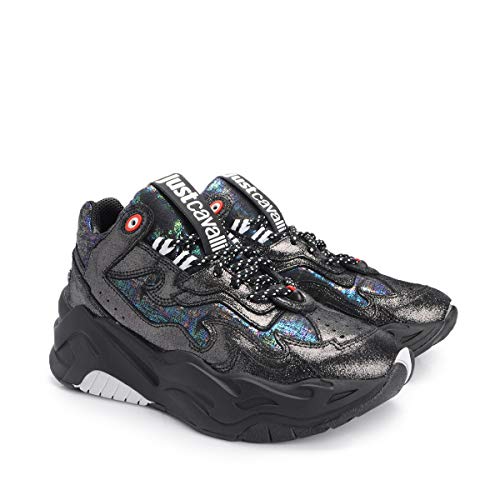 Just Cavalli P1THON - Zapatillas para Hombre, Color Negro, Talla 45 EU