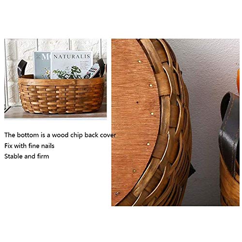 JY Cocido Fruta Cestas de Almacenamiento Vegetales Asa Cesta Hecho a Mano Al Aire Libre Cesto para Campin Supermercado Cesta de la Compra Restos Merienda Estudio Canasta de Almacenami