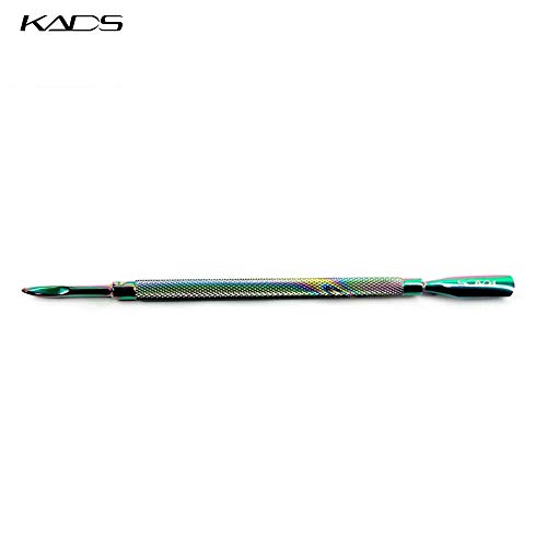KADS 1pieza Empujador Levantador de Cutículas Cutícula Removedor de gancho delgado de Acero Inoxidable de color mágico