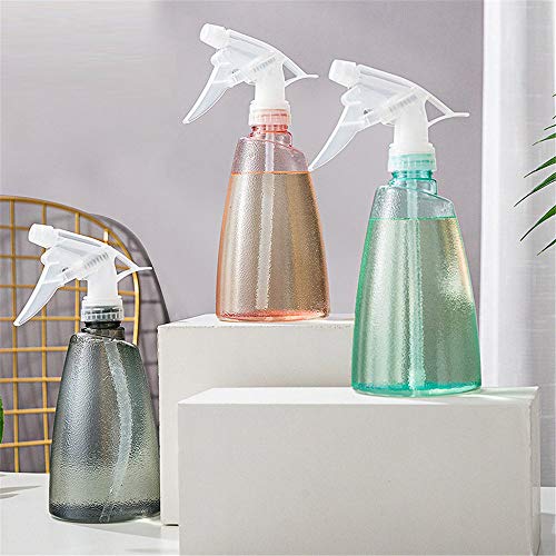 KAISHANE Spray Bottles para limpiar 500ml Clear Spray Bottle Pulverizador de plástico a prueba de fugas con Mist & Stream Modos para aceite esencial, agua, cocina, baño, paquete de 2