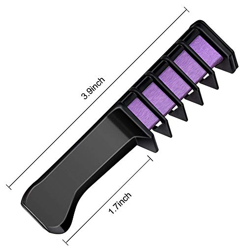 Kalolary Peine de Tiza Para el Pelo, 12pcs Lavables Tinte para Cabello, Color de pelo Temporal Hair Chalk Set para Niños Regalos Navidad Fiestas Cosplay DIY