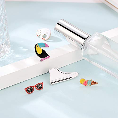 Kanggest.10 Piezas Cartoon Pin en Dinosaurio Solapa Set DIY Broche Pins para Ropa Bolsas Mochilas Sombreros Jeans Chaqueta Accesorios de Ropa Decoracion navideña