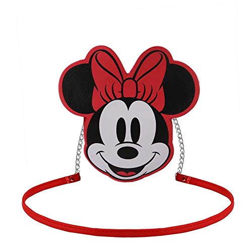 Karactermania Diseny Icons Minnie Mouse-Bolso Cadena Wide Bolso Bandolera, 20 cm, Rojo
