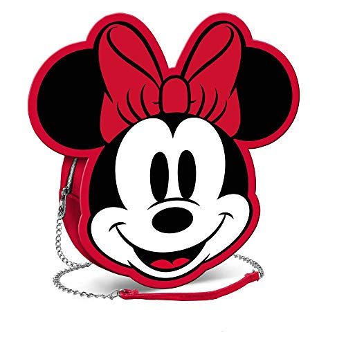 Karactermania Diseny Icons Minnie Mouse-Bolso Cadena Wide Bolso Bandolera, 20 cm, Rojo