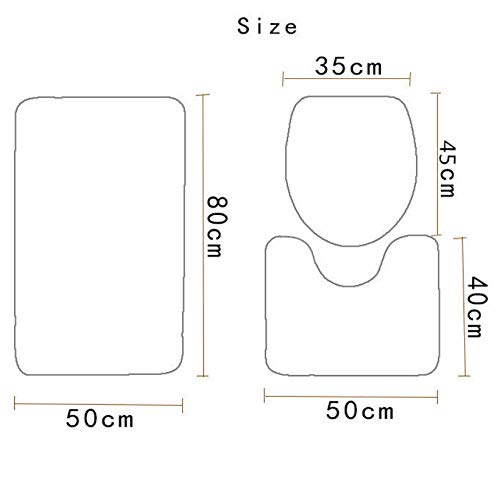 KDENDGGA Atalaya En La Puesta De Sol Alfombra De Baño De 3 Piezas Pedestal Tapa Alfombrilla Cubierta del Inodoro Alfombrilla De Baño Set 50 * 80Cm