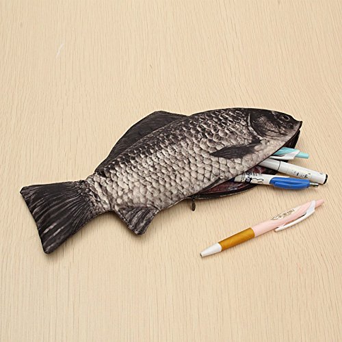 kentop estuche pescado Forma estuche escolar Gran Capacidad creativo schreibwaren cremallera estuche Dinero Bolsa Cambiar