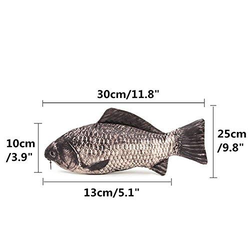 kentop estuche pescado Forma estuche escolar Gran Capacidad creativo schreibwaren cremallera estuche Dinero Bolsa Cambiar