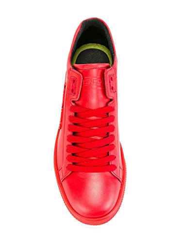 Kenzo Hombre M60847red Rojo Cuero Zapatillas