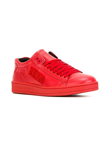 Kenzo Hombre M60847red Rojo Cuero Zapatillas