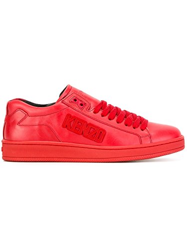 Kenzo Hombre M60847red Rojo Cuero Zapatillas