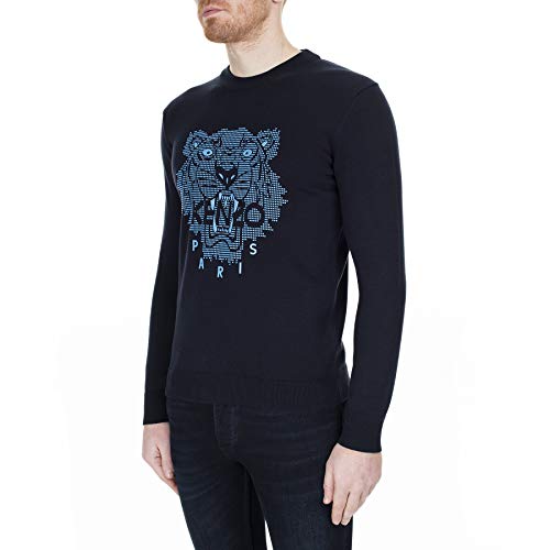 Kenzo Hombre suéter Tiger BLU L