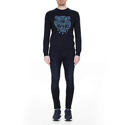 Kenzo Hombre suéter Tiger BLU L