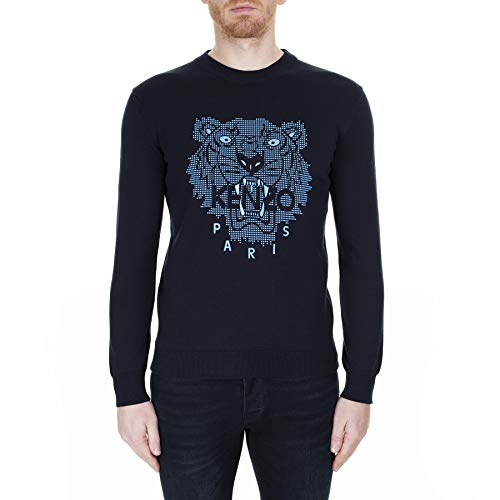 Kenzo Hombre suéter Tiger BLU L