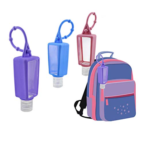 KESYOO 12 Juegos de Desinfectante para Manos Llavero Botellas Vacías Portátiles Contenedores de Silicona Vacíos Botellas Recargables Colgantes Botellas de Viaje a Granel para Viajes a