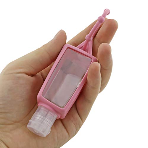 KESYOO 12 Juegos de Desinfectante para Manos Llavero Botellas Vacías Portátiles Contenedores de Silicona Vacíos Botellas Recargables Colgantes Botellas de Viaje a Granel para Viajes a
