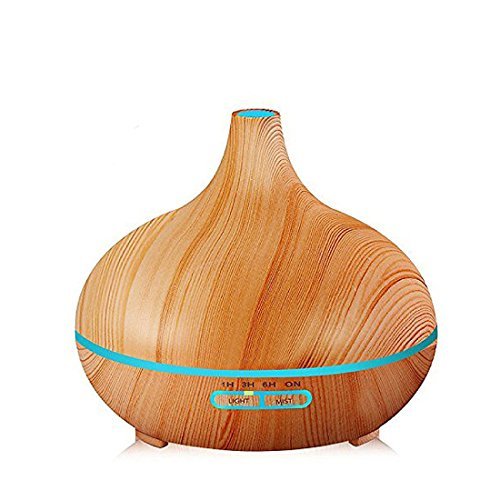 Kiss Me Aroma difusor, 300 ml aroma humidificador difusor ultrasónico y aroma Oel distribuidor con 30 ml/h Humedad con luces LED 7 Colores para baño, Yoga, casa o BUERO.