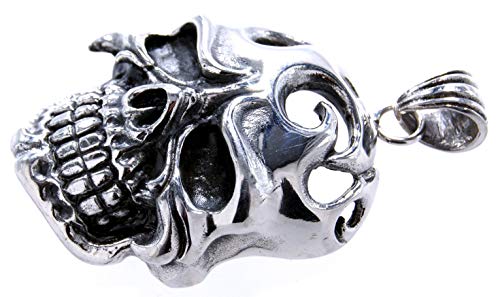 Kiss of Leather – Colgante de calavera XL de acero inoxidable nº 94